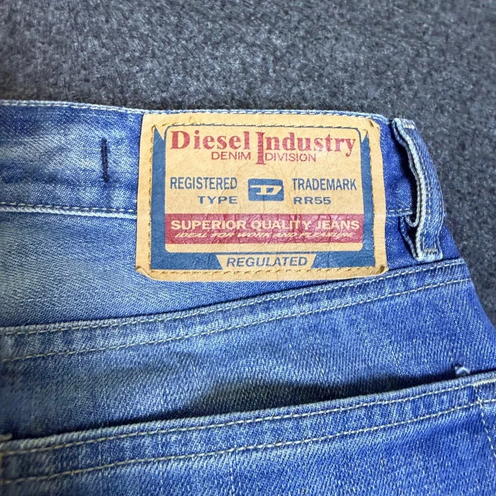 Diesel Wide Leg Jeans Mens 31 Blue Y2K Baggy Denim Made In Italy RR55